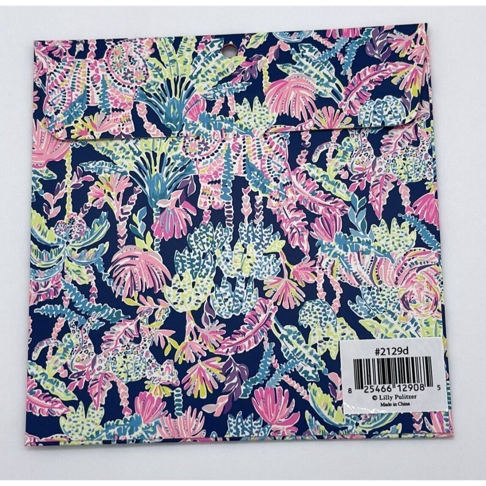 New In Box Lilly Pulitzer Letter "D" Monogram Sticker Pattern Seen & Herd Gold - Picture 3 of 3